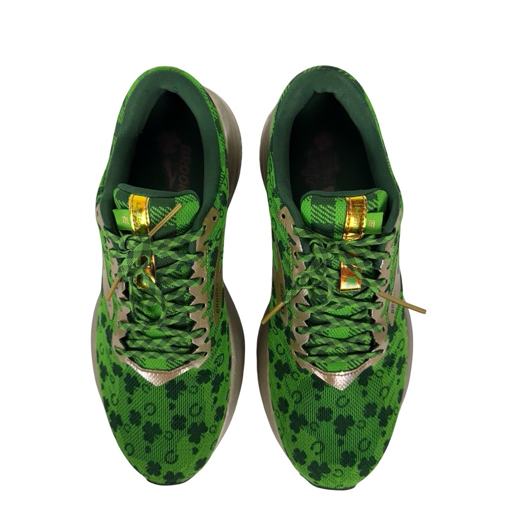 Brooks Launch 6 Run Lucky Green Gold Shamrock Shoes Womens Size US 8 Clover - Picture 9 of 12